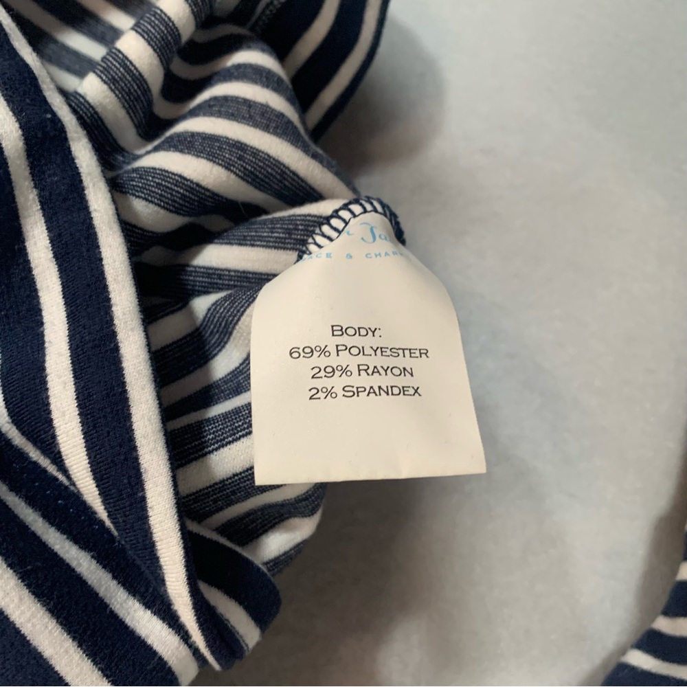 Draper James Blue and White Bell Sleeve Ribbed Blouse Ladies Sz Small - Picture 6 of 7